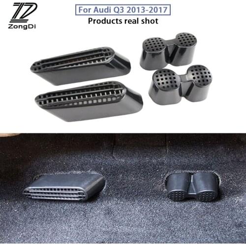 ZD 2pcs For Audi Q3 Q5 Accessories 2013-2017 2018 car seat air conditioner air outlet protective cover sticker