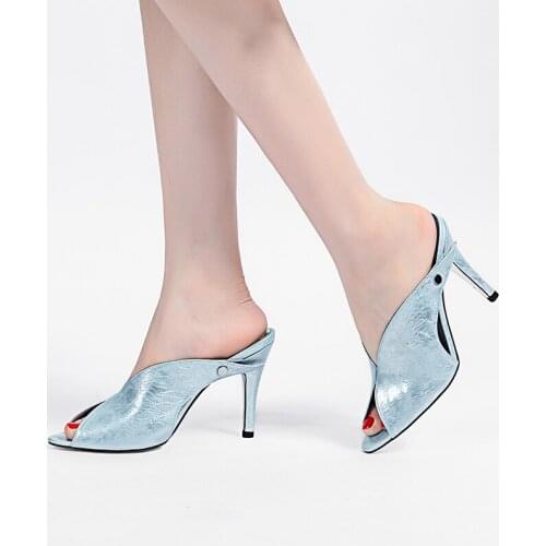 BaoYaFang 2020 New Arrival women‘s Summer shoes Open Toe ladies party dress Wedding shoes woman Fish Toe Slingbacks Pumps Female