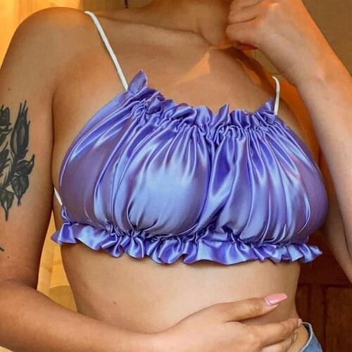 Women Sexy Fluorescence Camis Crop Top Summer Drawstring Solid Green Camisole 2021 Summer Casual Club Streetwear Tank Top