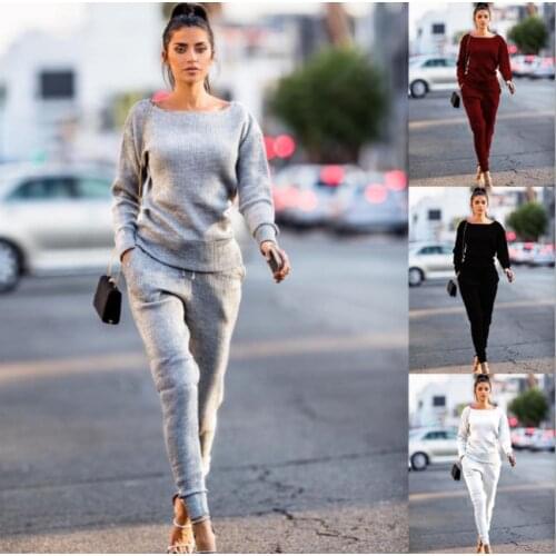 Women Fitness Two Pieces Set Black Long Sleeve Crop Top High Waist Legging Outfit Active Tracksuit Running 2021