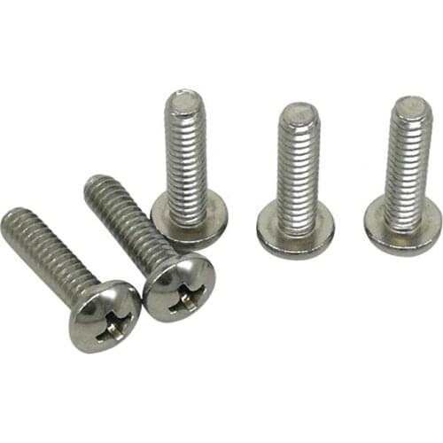 100PCS 2#-56UNC US Thread Stainless Steel Cross Recessed Phillips Screw UNC Thread Round Pan Head Bolts 2#-56*1/8 To 2#-56*1