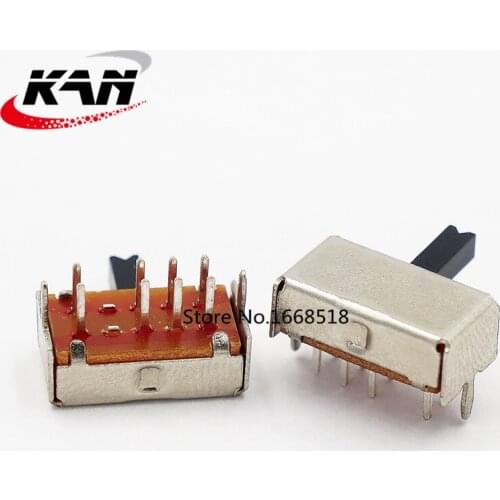 100PCS SK23D07 8 Pin PCB 3 Position 2P3T DP3T Miniature Slide Switch Side Knob SK23D07VG4 Handle high 4mm