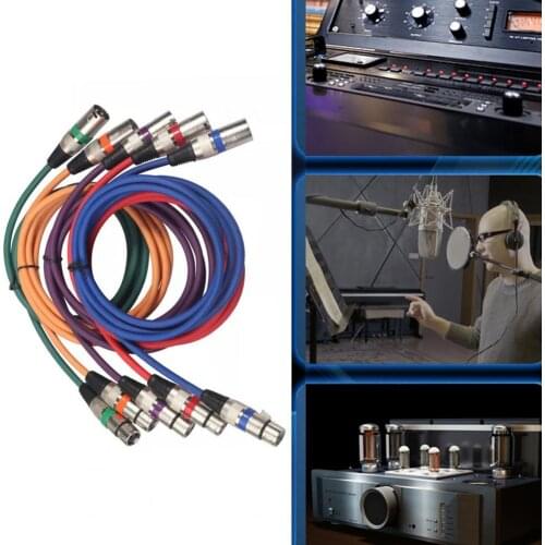 2021 Newest Universal Audio Cable Shielded Anti-interference 100/180cm 3Pin XLR Male to Female Microphone AUX Cord for Mixer