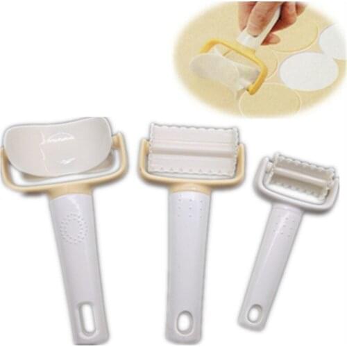 3pcs/set DIY Food Grade Plastic Rolling Biscuit Cookies Cutter Mold Maker Cake Decorating Mould WB597