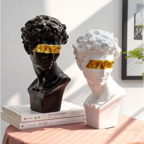 31cm 1.3kg Large Apollo Bust Statue Nordic Resin Statue Resin Gypsum Head Sculpture Apollo Portrait Home Decoration Accessories