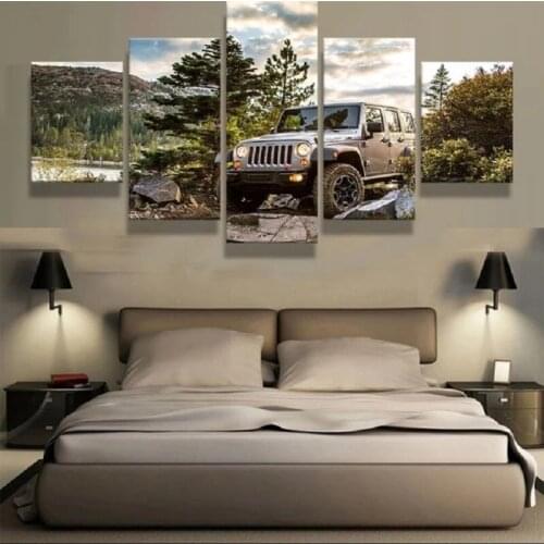5 Pieces Canvas Print Art HD Living Room Bedroom Decoration Painting Wild Buggy Landscape Poster Home Decoration Wall Art Murals
