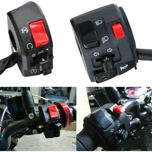 7'' 8" 22mm Motorcycle Switches Controller Switch Horn Button Turn Signal Electric Fog Lamp Light Start Handlebar For Suzuki BMW