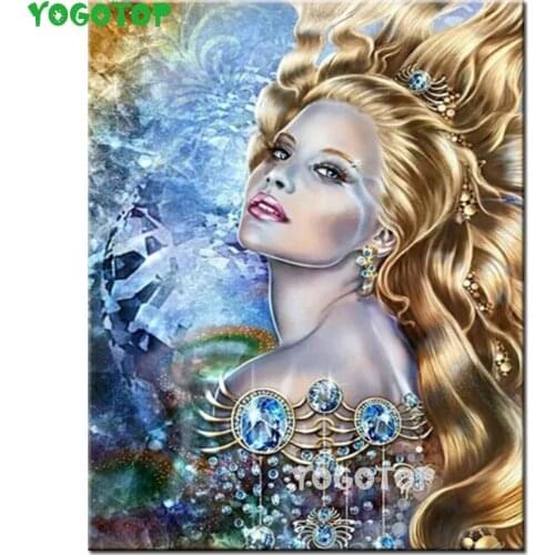 Beautiful woman Diamond Painting Cross Stitch Diamond Embroidery portrait Mosaic Picture Of Rhinestones Gift Handmade YY5331