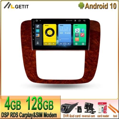 4G+128G Carplay 9" Android 10 For GMC Yukon 3 GMT 900 2006 - 2014 Car Radio Multimedia Video Player Navigation GPS