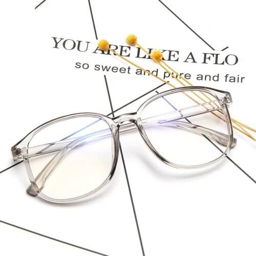 Big Glasses Frames For Women Clear Lens Ultralight Eyewear Cat Eye Optical Eyeglasses Male Female Transparent Pink Blue Oculos