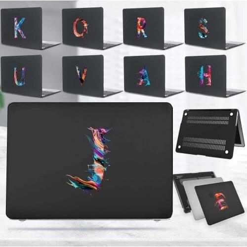 Laptop Case for Macbook Pro Retina 13 15 16 Inch A2338 M1 A2251 A2289 A2159 A1398/Pro 16" A2141 Painting Initial Name Hard Shell