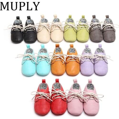 Baby shoes Infant Toddler baby moccasins soft Pu leather Casual boot first walker Lace up shoes baby shoes sneakers