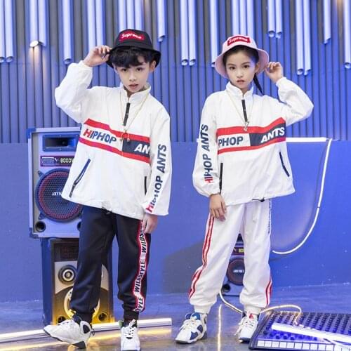 Kids Hip Hop Dancing Costumes for Girls Boys Jazz Dance Costumes Ballroom Clothes Stage Wear Child Party Show Shirts Pants Suits