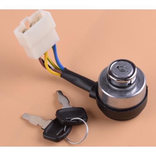 DWCX Portable Chinese Gasoline Diesel Generator Gas Ignition Switch On Off Start Ignition Key Lock Combination 6 Wire Way