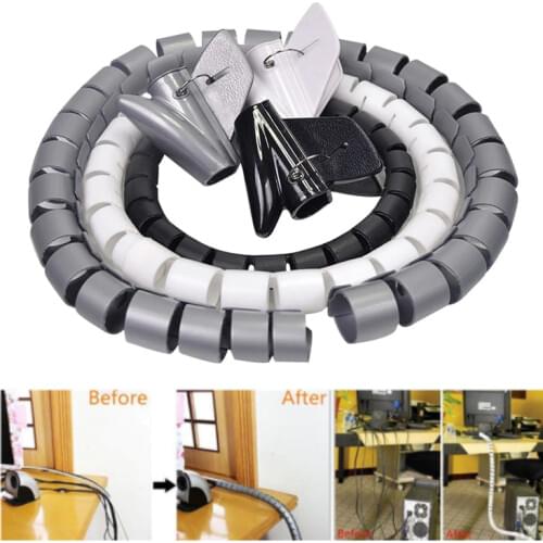 ELECALL Wire Cable Organizer data lines winder protector Clips Cord spiral wrap USB Charging Data Line Cable Winder