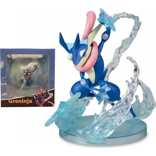 Pokemon Figures Battle Scene Greninja Anime Figure Collection Model Decorative Ornaments Action Toy Figure Toys for Children