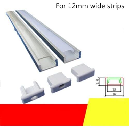 DHL 1 m LED aluminum profile for 5050 5630 LED hard bar LED light aluminum housing with lid End cover