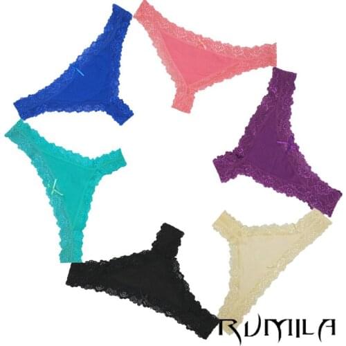 Cotton multi-color Sexy cozy comfortable Lace Briefs thongs women Underwear panties Lingerie for women 12pcs/lot 87232