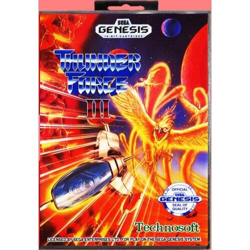 Thunder Force 3 16 Bit MD Game card with Retail Box For Sega Genesis & Mega Drive