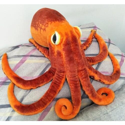 Children Plush Toy simulation orange octopus Baby Kids Stuffed Toy for Birthday Gift octopus sea animals