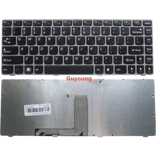 US laptop keyboard For Lenovo Z470 Z475 Z370 Z375 Z470AT Z470 US keyboard black silver