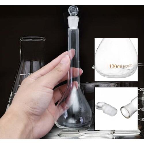 5-100ml 50ml Lab Glass Volumetric Flask with Stopper Lab Chemistry Glassware Laboratory Equipment