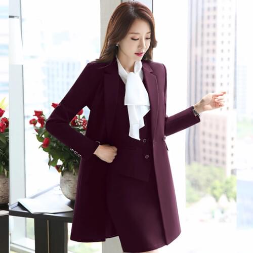 Fashion Womens business suit New Pant Suits Costumes for Women Office Business Suits Formal Work Wear Sets Winter women suits