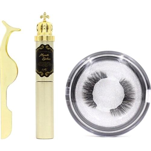 3D Magnetic Eyelashs set Magnet Liquid Eyeliner & Magnetic Lashes & Tweezer Waterproof Long Lasting 5 Magnets Eyelash Extension