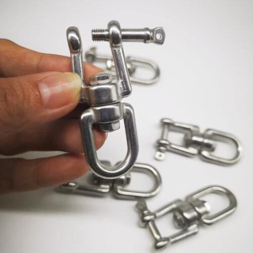 Rigging Hardware M5 5PCS Heavy Duty Stainless Steel 304 Jaw Eye Swivel Europe Lifting Chain Eye Jaw End Swivel Ring