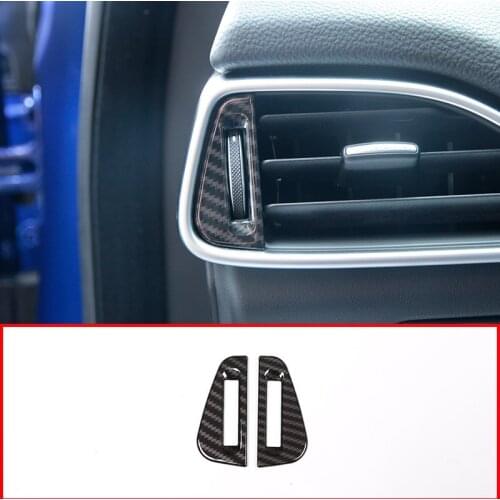Carbon Fiber Style Car Air Outlet Adjustment Switch Cover Frame Trim For Jaguar XE F-PACE f pace X761 2016-2018 Car Accessories