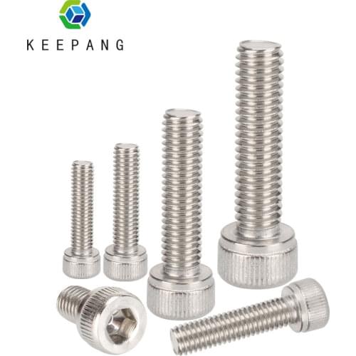 10pcs M3 M4 M5 Hexagon Screws Hexagon socket head cap screws hex socket screw Stainless Steel Screws 3D Printer Parts