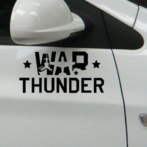 War Thunder wall vinyl car window funny stickers / black / silver reflective 24 CM X 11 CM