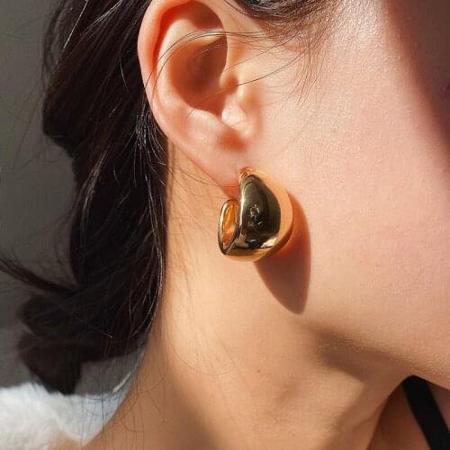 New Trendy Half Round Circle Stud Earrings for Women Ladies Elegant Geometric Earrings Pendientes Jewelry Brincos Gift XR2846