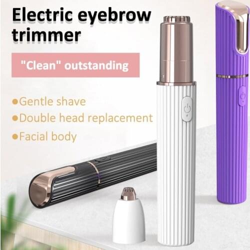 Women Electric Eyebrow Trimmer Painless Eye Brow Epilator Mini Eye Brow Shaper Shaver Razor Portable Facial Hair Remover Tool