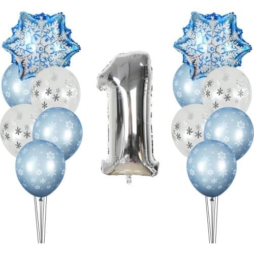 1set Christmas Snowflake Balloon Frozen Party Balloon Set Adult Kids Birthday Party Decorations Baby Shower Decor Balloon Globos