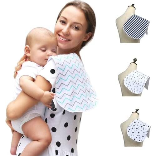 100% Cotton Fabric 3 Layer Baby Burp Cloths Baby Burp Set Curved Absorbent Waterproof Newborn Soft Baby Bibs Baby Shower Gift