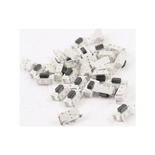 100Pcs SMD SMT Momentary 2 Pin SPST Tactile Tact Switch White 6x3x3.5mm