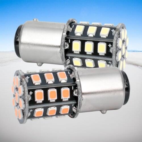 2pcs 1157 BAY15D P21/5W 33 SMD 2835 LED Red White Car Tail Bulb 21/5W Brake Lights auto Fog Lamps Daytime Running Light 12V 2X