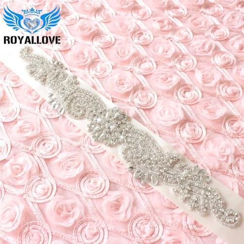 30Pcs Glass Beaded Wedding Rhinestone applique, Crystal Sewing Patches Diamante Applique, Bridal Dress Applique Crystal Headband