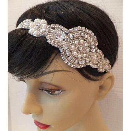 5 pieces leaf rhinestone applique for Wedding Headband, Hair Combo Accessores, Bridal Sashes, Braidal Garter, Applique Bracelet