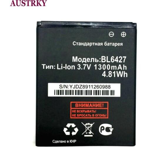 New BL 6427 Battery For FLY FS407 STRATUS 6 BL6427 1300mAh Baterij Batterie Batteries + Tracking Code