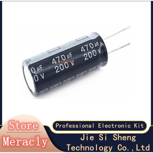 2pcs/lot 200v 470UF 200v 470UF aluminum electrolytic capacitor size 18*40 20