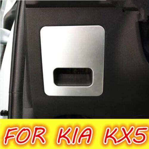 Car Stainless Steel Main Glove Box Handle Cover Glovebox Protection Trim Sticker For Kia Sportage Kx5 2016 Accessories