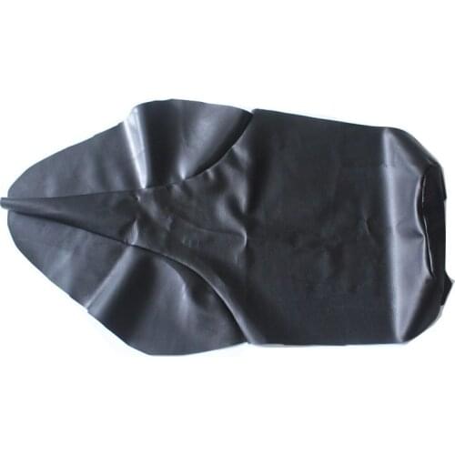 Custom Black Motorcycle PU Leather Seat Cover with Strap For Yamaha TW200 TW225