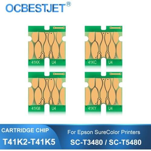 T41K5 T41K2 T41K3 T41K4 Ink Cartridge Chip For Epson SureColor T3480 SC-T3480 SC-T3480N T5480 SC-T5480 SC-T5480M Printer Chips
