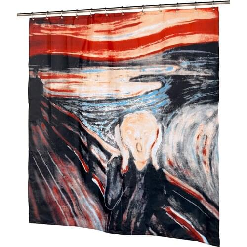 Home Fashions The Scream Fabric Shower Curtain Funny Unique Bathroom Polyester Waterproof Decor