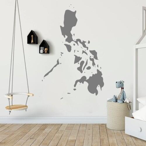 Philippines Geography Wall Stickers Decal Living Room Bedroom Asia Map Decoration