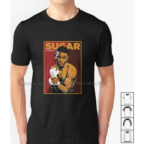 Sugar Ray Robinson T-Shirt T Shirt 100% Cotton Sugar Ray Robinson Muhammad Ali Joe Louis The Greatest Boxing Legend Combat