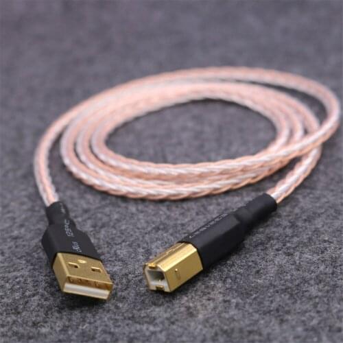 HIFI USB cables DIY OCC 7n Copper Silver OFC copper conductor DAC to USB audio digital cable