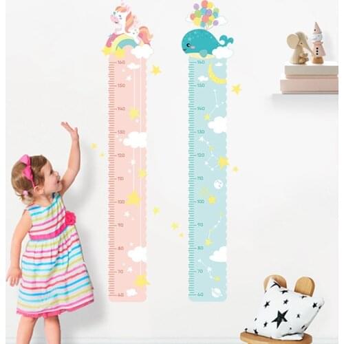 Unicorn Measure Height Gauge Baby Wall Sticker Bedroom Wall Sticker Kids Rooms Stickers Decor Wall Decals Art Growth Decoration